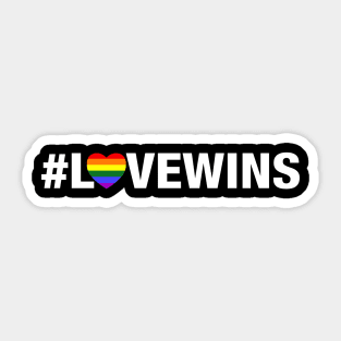 Love Wins (white) Sticker